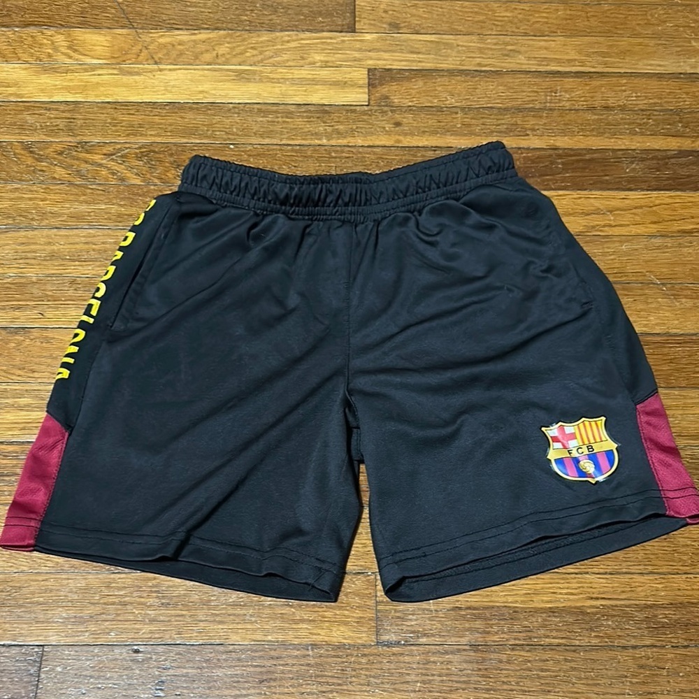 FC Barcelona Boy’s Logo Athletic Shorts, Medium (10/12)